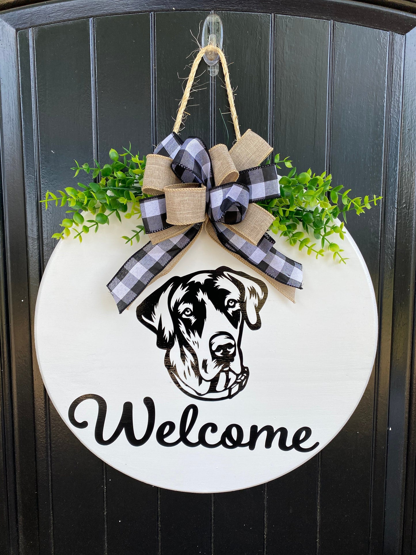 Great Dane Welcome Sign