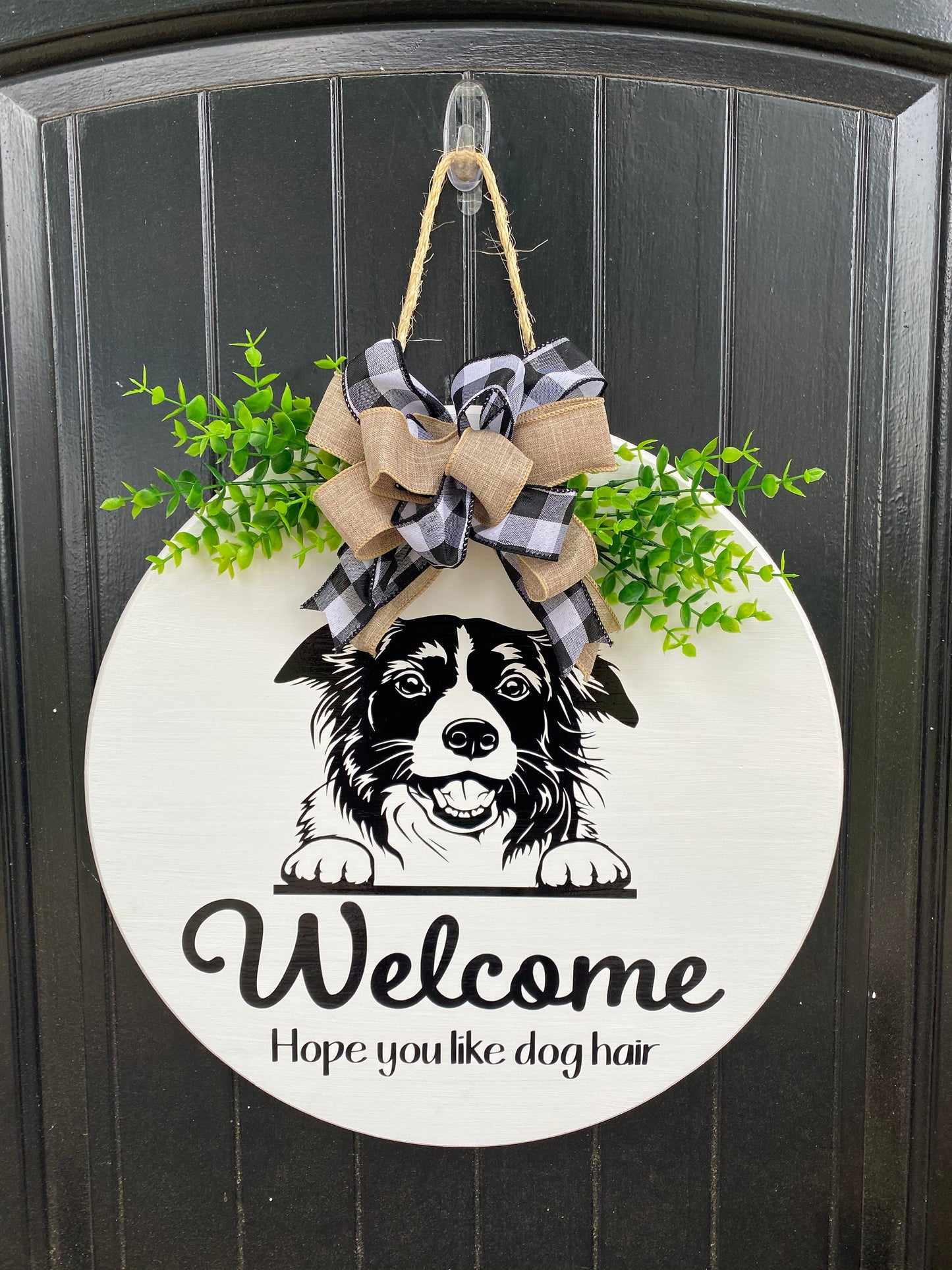 Border Collie Welcome Sign