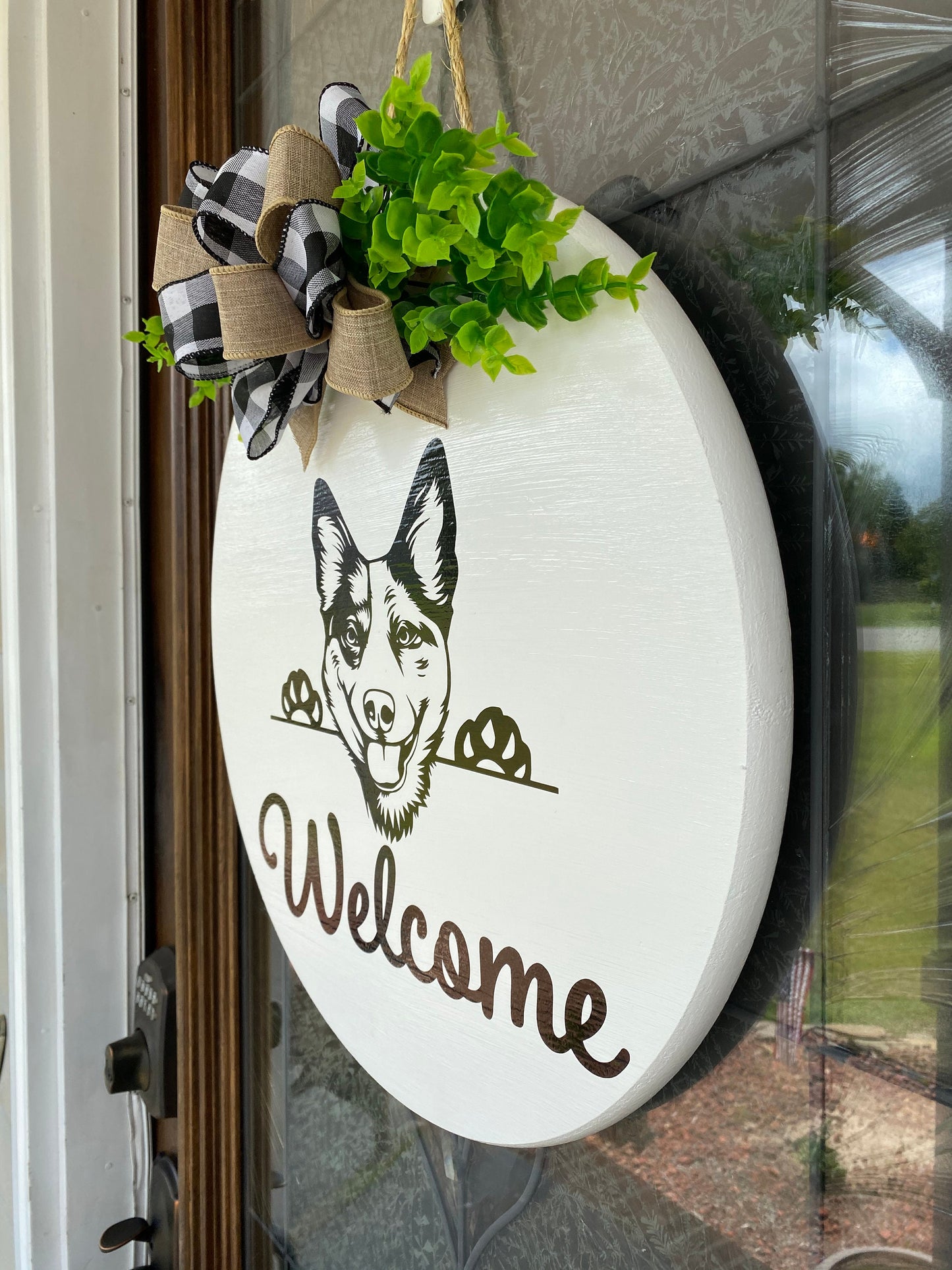 Cattle Dog Welcome Sign