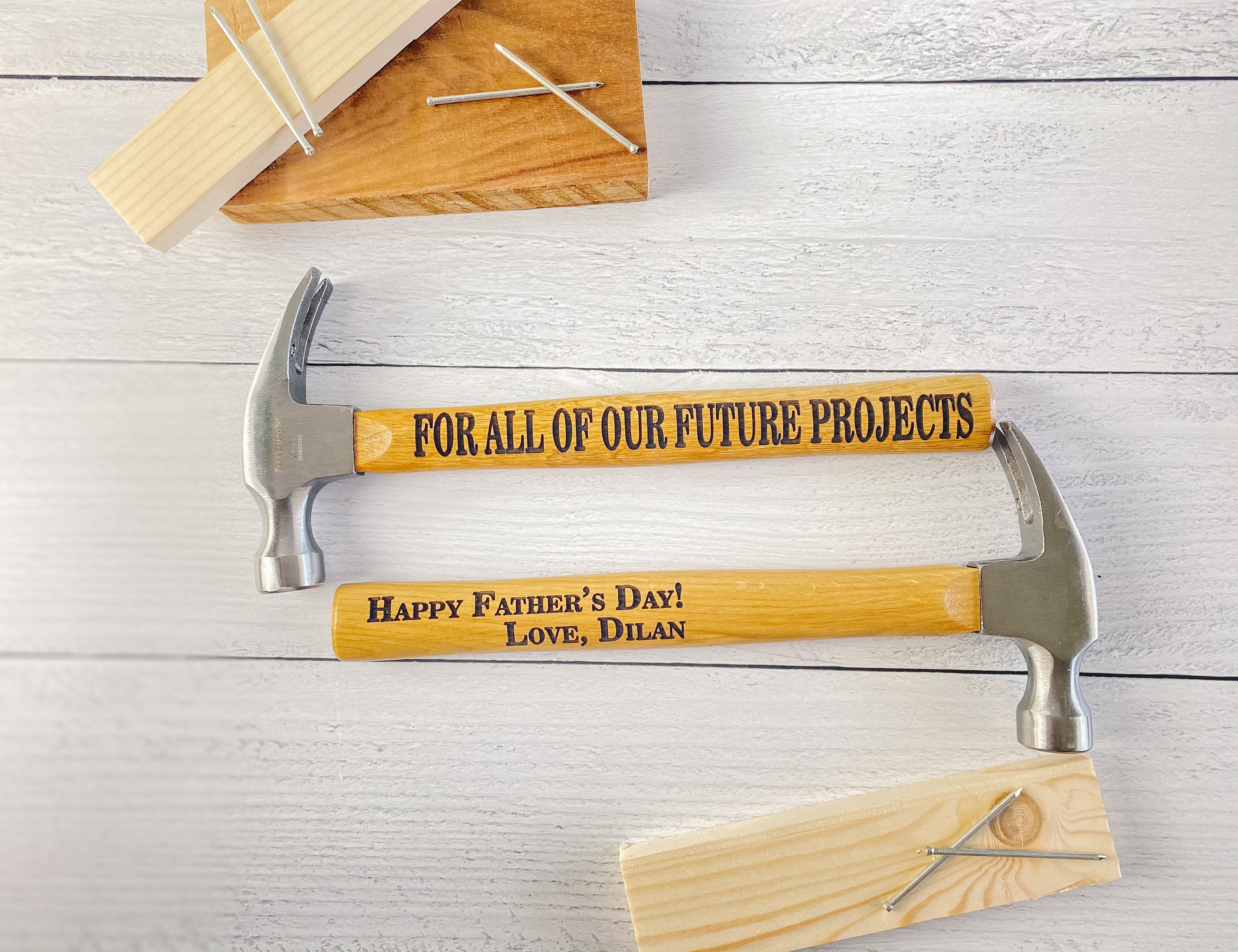 Fathers Day personalized laser engraved Claw Hammer